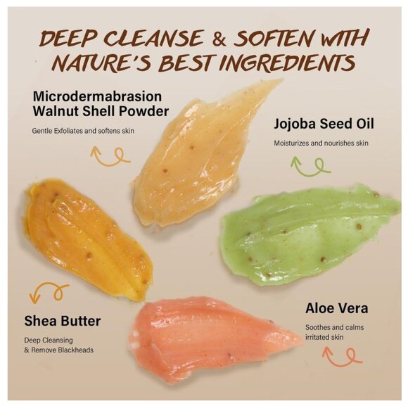 NEW, FACE SCRUB  Set of 4 Assorted Exfoliating/Microdermabrasion Facial Scrubs - Picture 4 of 6